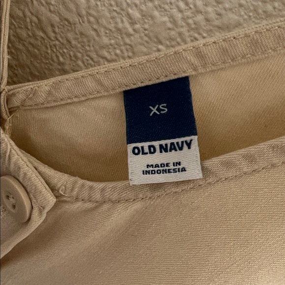 Old Navy Cream Jumpsuit with Belt - Picture 2 of 3